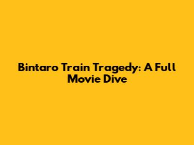 Bintaro Train Tragedy: A Full Movie Dive