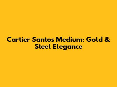 Cartier Santos Medium: Gold & Steel Elegance