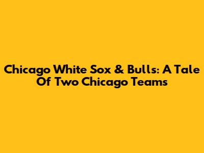 Chicago White Sox & Bulls: A Tale Of Two Chicago Teams