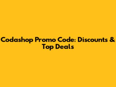 Codashop Promo Code: Discounts & Top Deals