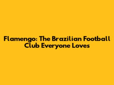 Flamengo: The Brazilian Football Club Everyone Loves