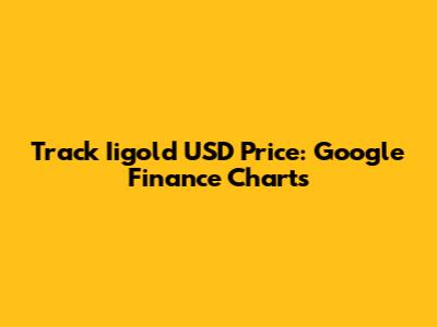 Track Iigold USD Price: Google Finance Charts
