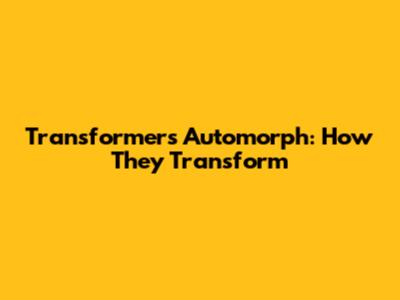Transformers Automorph: How They Transform